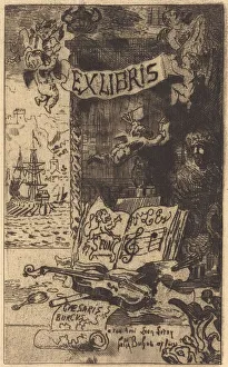 Book Plate Gallery: Ex-libris de Leon Lerey (Ex-libris of Leon Lerey), 1875 / 1877