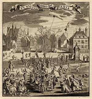 Childrens Games Gallery: Ex Nugis. Childrens Games. Artist: Sillemans, Experiens (1611-1653)
