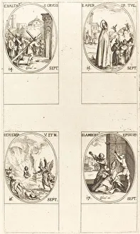 Martyrs Prints: Exaltation of the Holy Cross; St. Aper; St. Euphemia; St. Lambert
