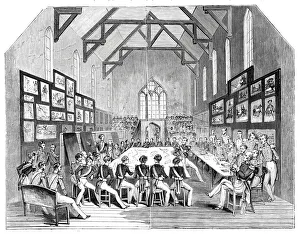 Woolwich Prints: The Examination in the Dining-Hall, 1844. Creator: Unknown