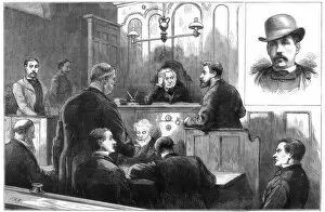 Court Collection: Examination of John Daly, alias Denman, at the Birkenhead police court, 1884