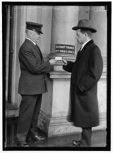Us Government Prints: Examining pass at State Department Building