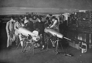 Examining a Torpedo, 1914