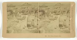 Archaeologist Gallery: Excavation Pompeii, Italy, 1891. Creator: BW Kilburn