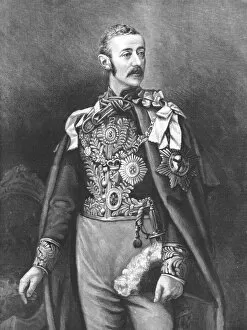 Earl Gallery: His Excellency The Earl of Zetland, Lord Lieutenant of Ireland; In his robes as Grand... 1890