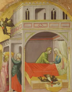 Legendary Prints: Exchange and Abduction, c1390. Creator: Martino di Bartolomeo di Biagio