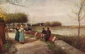 Gh Boughton Prints: An Exchange of Greetings, c1900. Artist: George Henry Boughton