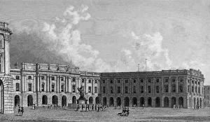 Francis Edward Prints: The Exchange and Nelsons Monument, Liverpool, c1830s. Creator: Edward Francis