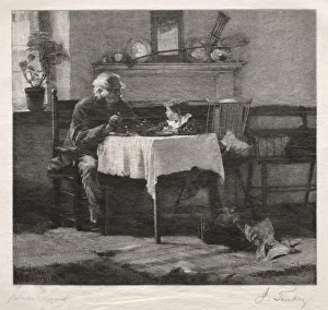 Exchanging Confidences, 1887. Creator: John Tinkey (American, 1940-1901)