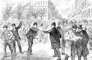 Political Event Prints: Excitement in the streets of Berlin at the news of Prince Bismarck's resignation