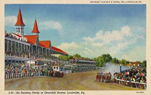Louisville Prints: An Exciting Finish at Churchill Downs, Louisville, Ky, c1940