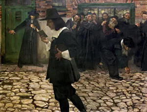 Jewish Life Prints: Excommunicated Spinoza, 1907. Creator: Hirszenberg, Samuel (1865-1908)