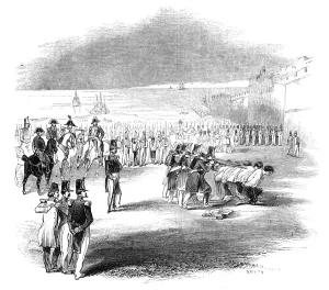 Firing Squad Prints: Execution of Bonet and his accomplices at Alicant, 1844. Creator: Unknown
