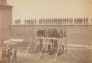 Lincoln Gallery: Execution of the Conspirators, July 7, 1865. Creator: Alexander Gardner