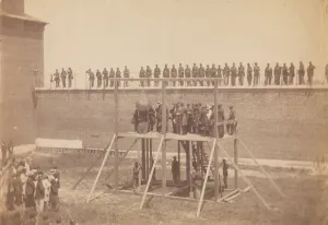 Execution of the Conspirators, July 7, 1865. Creator: Alexander Gardner Execution of the Conspirators, July 7, 1865. Creator: Alexander Gardner