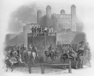 Leicester Prints: The Execution of Dudley Earl of Leicester, 1859