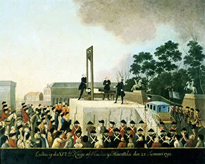 Execution by guillotine of Louis XVI of France, Paris, 21 January 1793 (1790s)