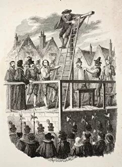 Execution of Guy Fawkes, pub. 1841. Creator: George Cruikshank (1792-1878)