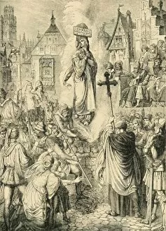 100 Years War Gallery: Execution of Joan of Arc, (30 May 1431), 1890. Creator: Unknown