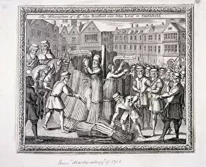 Bloody Mary Gallery: The execution of John Bradford and John Leaf at Smithfield, 1555, (c1713)