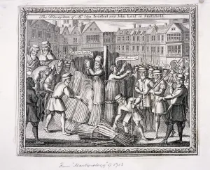 Queen Of England And Ireland Collection: The execution of John Bradford and John Leaf at Smithfield, 1555, (c1713)