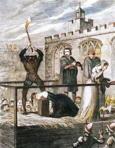 Cruikshank Prints: The execution of Lady Jane Grey, 1554 (1840). Creator: George Cruikshank
