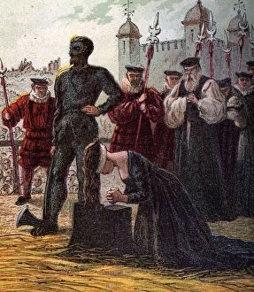 Execution of Lady Jane Grey, 1554, (c1850)