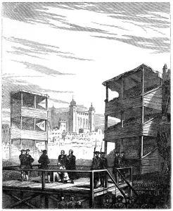 Radclyffe Prints: The execution of Lord Derwentwater (1689-1716) on Tower Hill, London, 1716 (19th century)