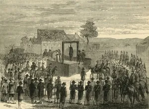 Middlesex Prints: Execution of Lord Ferrers at Tyburn, 1760, (c1876). Creator: Unknown