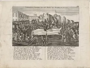 Guillotined Prints: The Execution of Louis XVI on 21 January 1793, 1793. Artist: Anonymous