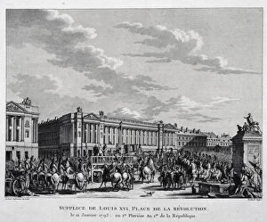 Images Dated 10th February 2011: The Execution of Louis XVI in the Place de la Revolution on 16th October 1793, (1793)