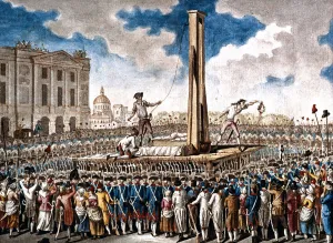 World History Prints: The Execution of Louis XVI in the Place de la Revolution on 21 January 1793, 1790s