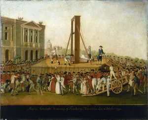8th Arrondissement Prints: Execution of Marie-Antoinette, October 16, 1793, between 1793 and 1798. Creator: Unknown