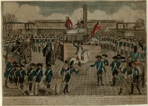 World History Prints: The Execution of Marie Antoinette on the Place de la Revolution on October 16, 1793, c