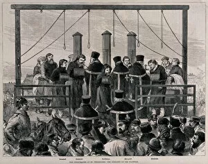 The execution of the Nihilists, ca 1881. Artist: Anonymous
