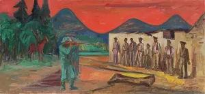 Prisoners Prints: Execution of partisans, 1947. Creator: Bedrich Hoffstadter