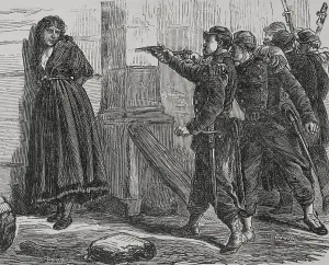 Shooting Prints: Execution of a petroleuse by Versailles troops