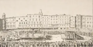 Executioner Prints: An Execution of Seven Boores Rebels in Lintz, June 16, 1636, 1839. 1839. Creator: Anon