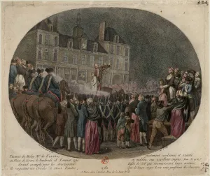 Guillotined Prints: The Execution of Thomas de Mahy, Marquis de Favras (1744-1790), February 18, 1790, 1790