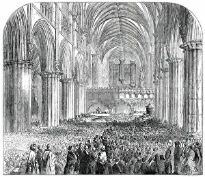 Exeter Cathedral - Anniversary of the Societies for Promoting Christian Knowledge... 1850. Creator: Unknown