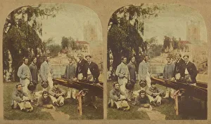 Regatta Prints: The Exeter College Boat Club Crew. Henley Regatta. 1858. Creator: SE Poulton