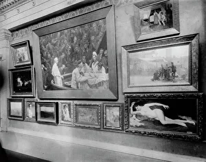 Chicago World Fair Prints: Exhibit in art gallery, World's Columbian Exposition