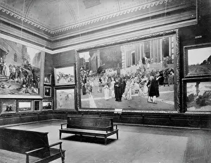 Chicago World Fair Prints: Exhibit in art gallery, World's Columbian Exposition