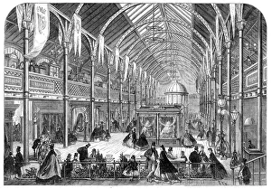 Linen Prints: The Exhibition of Arts and Manufactures at Dublin, 1864. Creator: Unknown