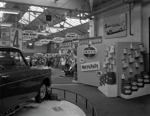 Exhibition at a Ford dealers in Rotherham, South Yorkshire, 1964