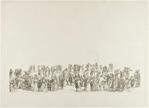 Palais Du Louvre Prints: The Exhibition at the Salon du Louvre in 1787, 1787. Creator: Pietro Antonio Martini