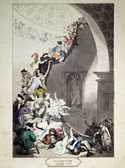 Exhibition Stare Case, 1811. Artist: Thomas Rowlandson