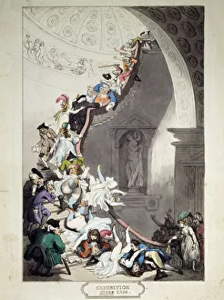 Incident Prints: Exhibition Stare Case, 1811. Artist: Thomas Rowlandson