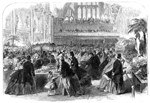 Produce Prints: Exhibition of the United Horticultural Society at Guildhall, 1865. Creator: Unknown