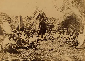 Penal Colony Prints: Exiled Convicts Having Lunch near Their Huts during Work in the Taiga